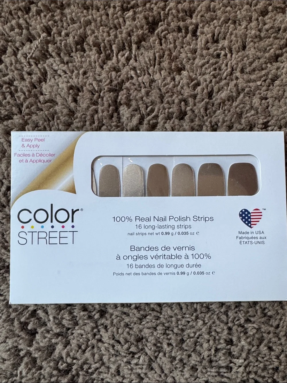 Color Street Nail Solid Strips Pack - Fuchsia, Beige, Teal, Sky Blue, Burgundy